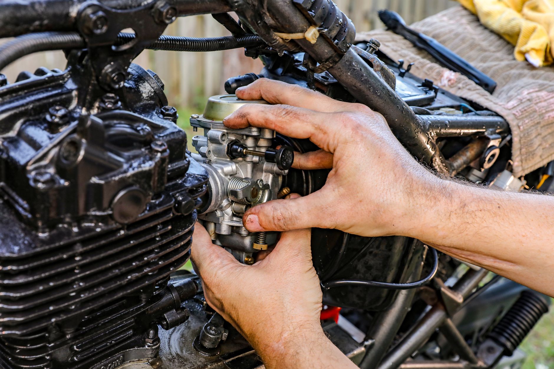 motorcycle carburetor cleaning maintenance