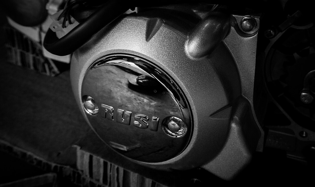 vintage motorcycle engine detail