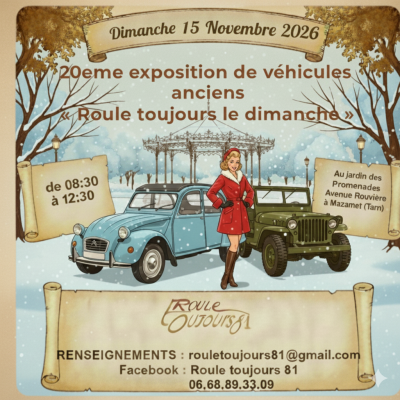 20e exposition gratuite de véhicules anciens à moteur ou de prestige