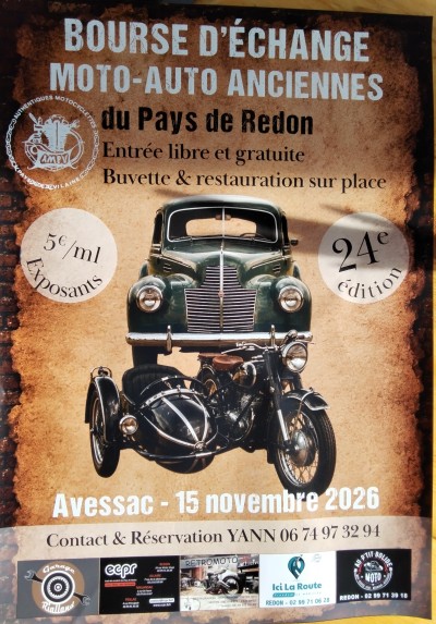 24e Bourse d'échanges moto-auto anciennes du Pays de Redon
