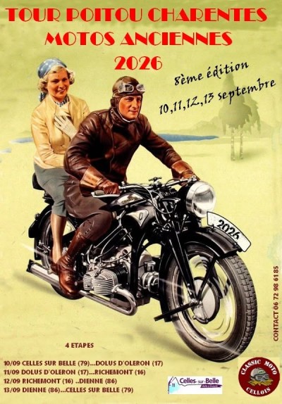 8e Tour Poitou-Charentes des Motos Anciennes
