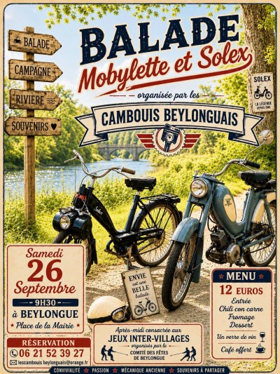 Balade conviviale en mobylettes et Solex