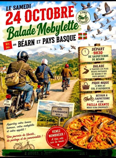 Balade Mobylettes en Béarn et Pays Basque