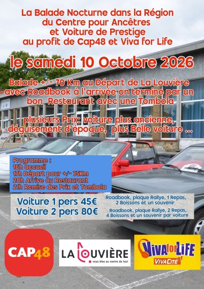 Balade Nocturne pour voiture ancêtres et de Prestige