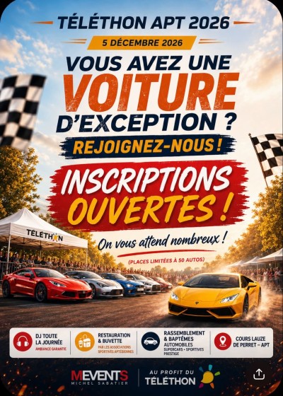 Baptême automobile 2e édition - Téléthon