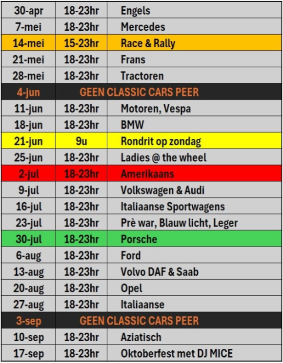 Classic Cars  kerst editie
