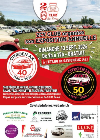 Exposition annuelle du 2CV CLub du Forez