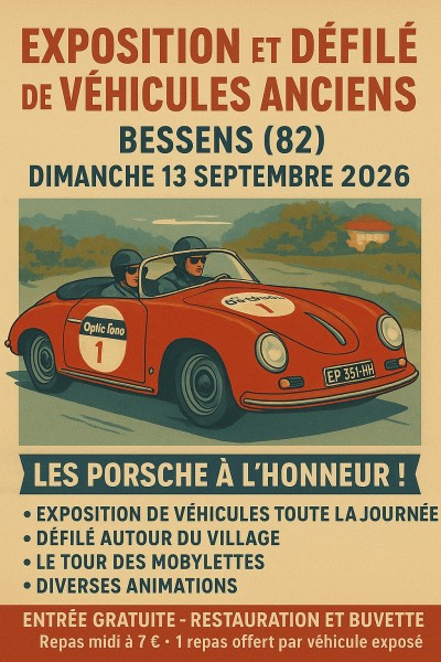 Exposition et défilé de véhicules anciens