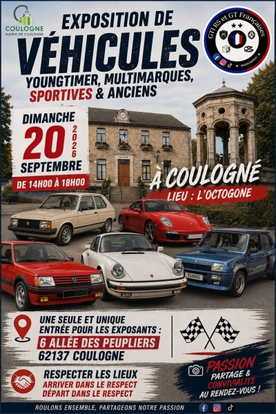 Exposition Youngtimer Véhicules anciens Sportives Multimarques