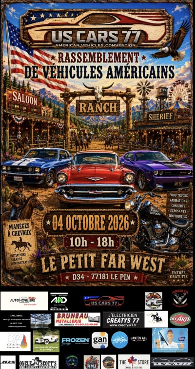 Le petit far west Le Pin & US Cars 77 Party2