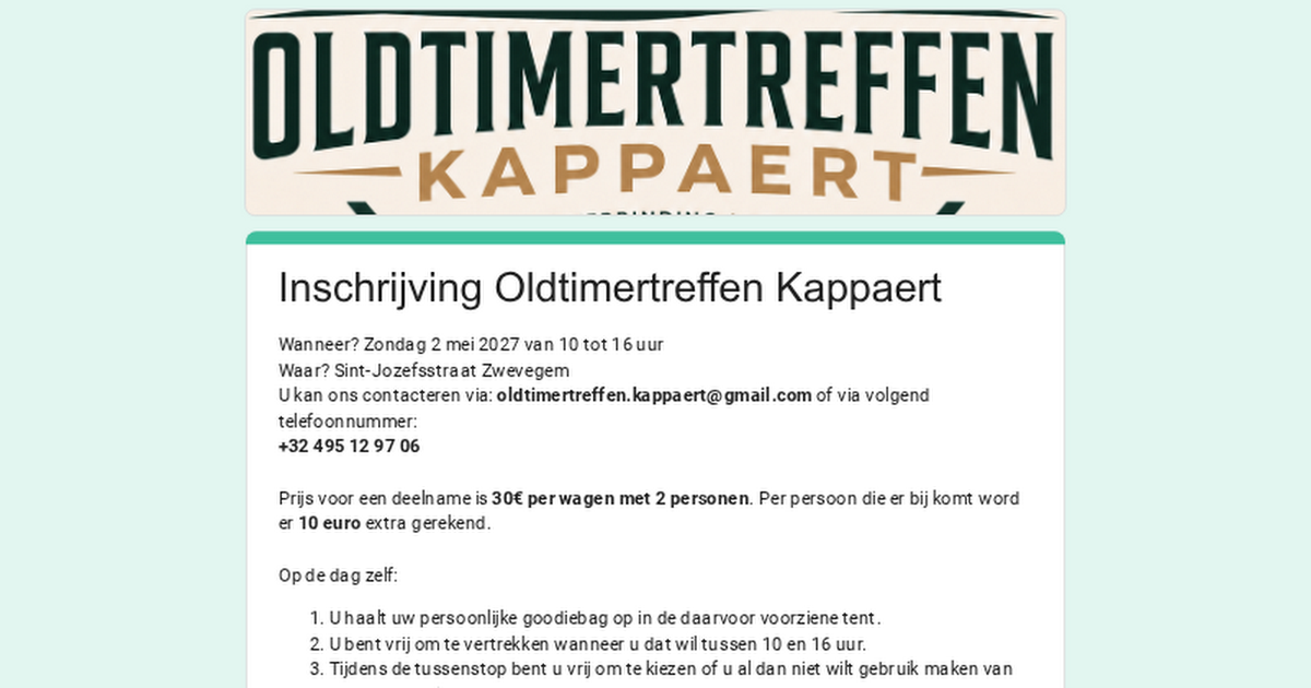Oldtimertreffen Kappaert 2027