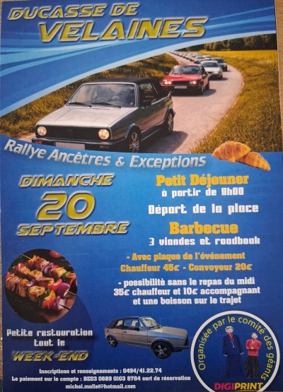 Rallye Ancêtres & Exceptions – Ducasse de Velaines
