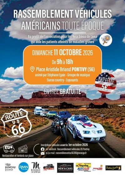 Rassemblement de véhicules américains toutes époques