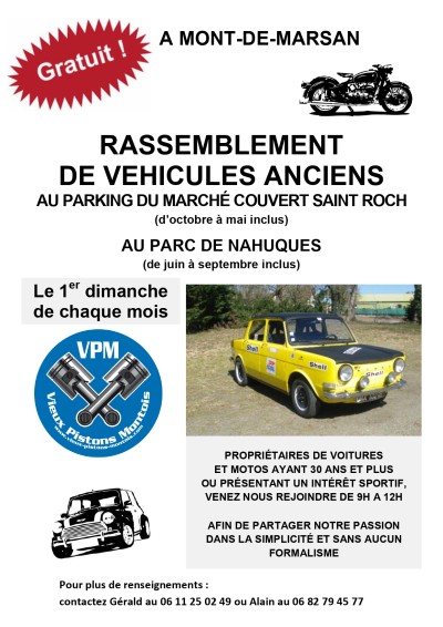 Rassemblement mensuel autos-motos