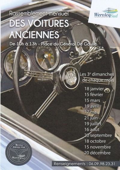 Rassemblement mensuel de voitures anciennes