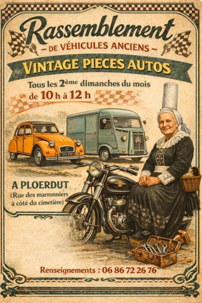 Rassemblement mensuel du Vintage pièces autos