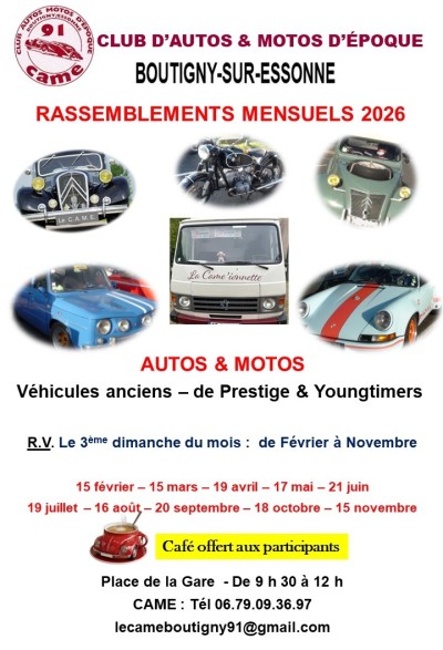 Rassemblement mensuel voitures anciennes