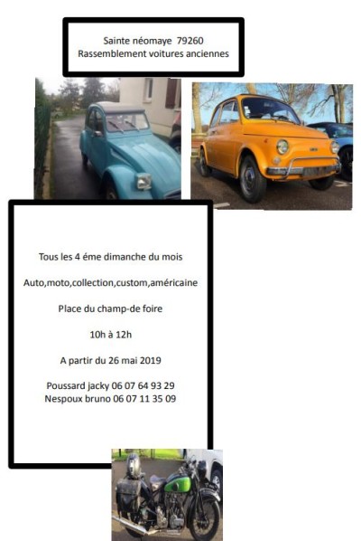 Rassemblement voitures anciennes tous les 4e dimanche
