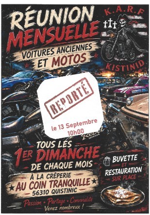 Réunion voitures anciennes et motos