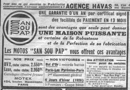 San-Sou-Pap SS17 "Bol d'Or" 1928